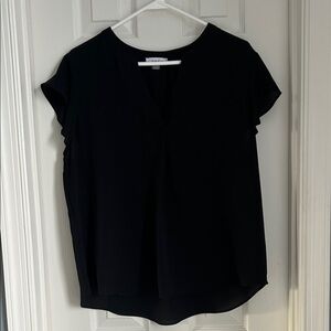 ⚜️Calvin Klein Elegant Black V-Neck Blouse